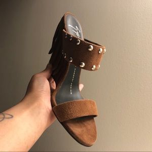 brown suede wedges